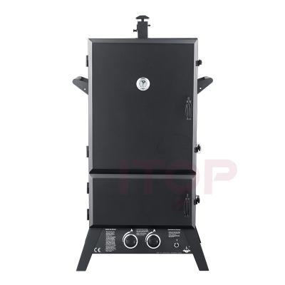 China Make Smoked Meat Itop Double Burner Big Power Gas Smoke House For Chicken Meat Smoker Machine For Fish Smoker Oven Machine for sale