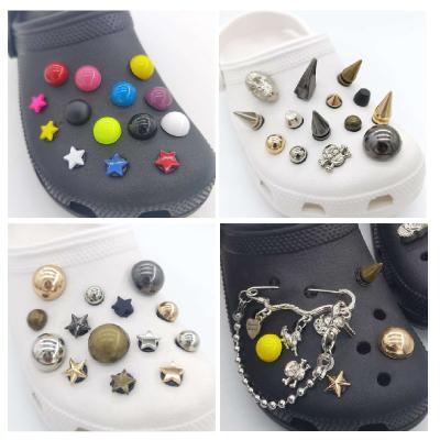 China rock & Heavy Metal Charms Spike Decoration Accessories Suitable for Shoes Bun Rock Buns for Holes Shoes and Bracelet for sale