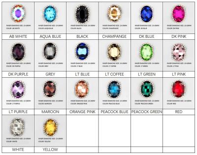 China Shoes Decoration AB Rhinestone Crystal Gems With Buckle For DIY Shoe Charms for sale