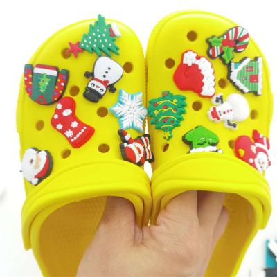 China Garden PVC Charms PVC Christmas Series Shoe Charms Accessories Buckles Decorations Ornaments Fit Christmas Charms Party Kid's Gifts for sale