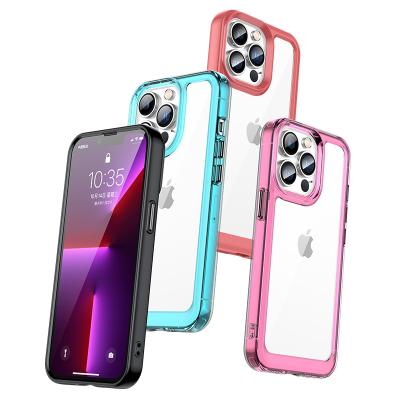 China Comfortable Colorful Shockproof Mobile Phone Cover TPU+Acrylic Mobile Phone Case For iphone 13 13 pro 13 pro Max Series for sale