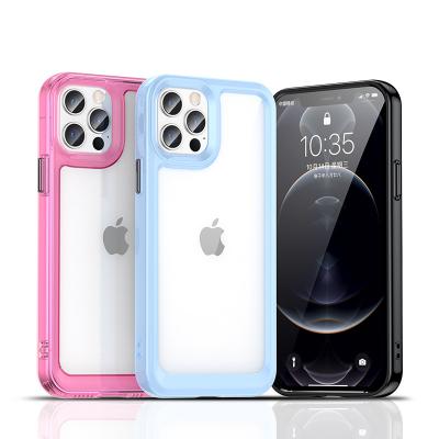 China The New Shockproof Colorful Acrylic Phone Case Works With For iPhone 12 Pro Phone Case for sale