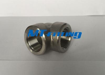 China F316 / 316L 3000LBS S32750 Duplex Steel 90 Degree Eblow Forged Fittings for sale