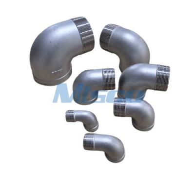 China 1'' NPT 150 ASTM A351 90 Degree Elbow Pipe 304 Seamless Casting Pipe Fittings for sale