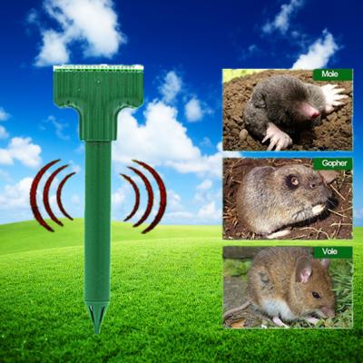 China Outdoor Ultrasonic Pest Repeller Gopher Sonic Spike Solar Mole Repeller for sale