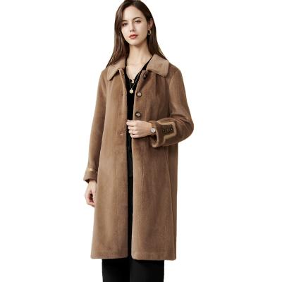 China Waterproof Custom 2021 New Fashion Woman Woolen Coat Winter Women Woolen Coats for sale