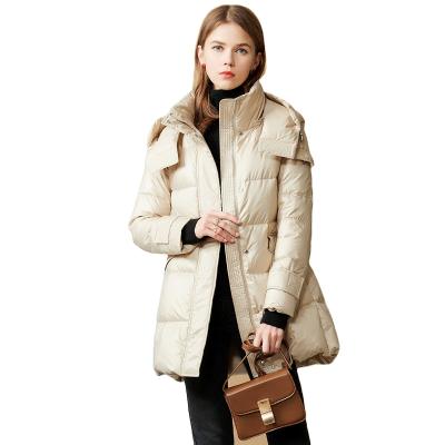 China New Pattern Breathable Winter Outwear Women Or Female Long Style Down Coat With Hooded for sale