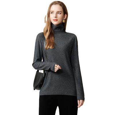 China Anti-Wrinkle Winter Apparel Knitted Turtleneck Sweater Tops Cotton Long Sleeves Women's Sweater for sale