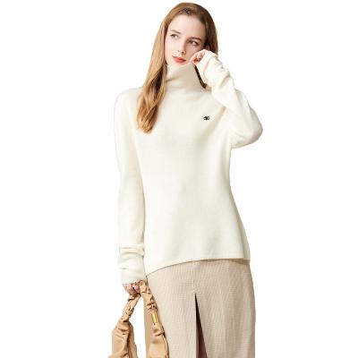 China Anti-Wrinkle Ready To Ship Empty Lady Women Jumper Turtleneck Plain Wool Autumn Wool Sweaters Plus Size Knitwear for sale