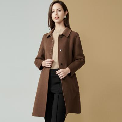 China KEWO Wool Waterproof High Quality Breathable Top Single Breasted Long Ditch Coat For Ladies Women for sale