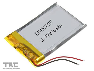 China 3.7 Volt 210 MAH-Ionen het Polymeerbatterij van Li, Gsp452035-Li - het Pak van de Polymeerbatterij Te koop