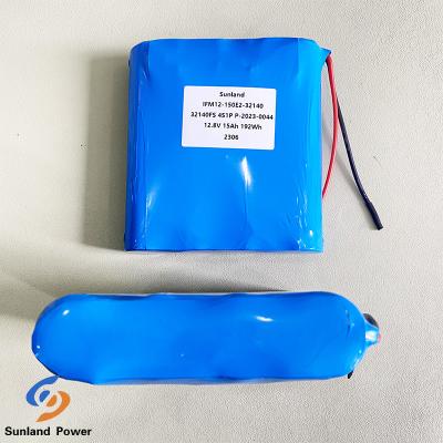 China Lange levensduur 15AH 12V LiFePO4 batterijpakket 32140 4S1P voor explosiebestendige producten Te koop