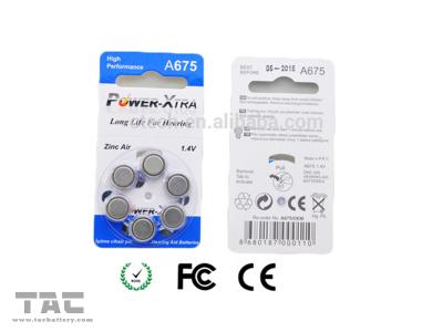 Cina Batteria delle cellule della moneta del litio della batteria dell'aria dello zinco di A675 PR44 1.4V 620mAh con la linguetta blu in vendita