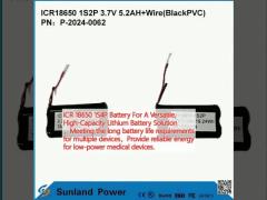 ICR 18650 1S4P Battery For A Versatile, High-Capacity Lithium Battery Solution ，Meeting the long battery life requirements for multiple devices，Provide reliable energy for low-power medical devices.