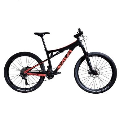 China Alloy SAVA FULL SUSPENSION Carbon Fiber Frame Mountain Bike 27.5 Aluminum Sports Racing Bike for sale