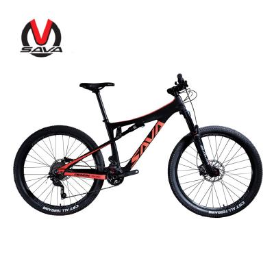 China SAVA FULL 27.5 aluminum alloy carbon fiber frame mountain bike SUSPENSION carbon fiber MTB bike sports racing bike for sale