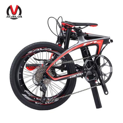 China Good quality carbon fiber SORA R3000 group set china carbon folding bike CE certificate folding bicycle 20 inch for sale