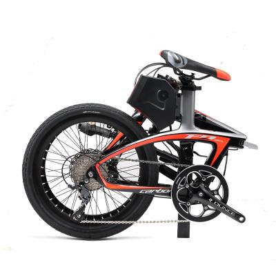 China SAVA Carbon E Bike bafang maximum 250W speed 9 inch 9 drive 20 electric folding bike carbon fiber ebike for sale