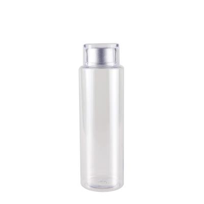 China BEAUTY PACKAGING 250ml Clear Pet Squeeze Lotion Bottle With Insert And Acrylic Screw Cap for sale