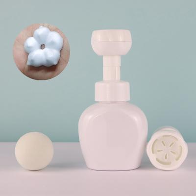 China Easy For Carry Factory Wholesale 300ml PET Bottle With Flower Shape Foam Pump for sale