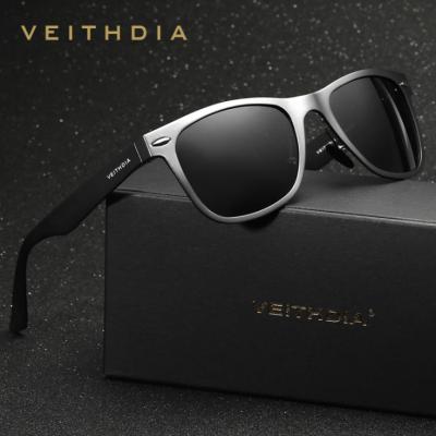 China Men's Aluminum Magnesium Glass Shades UV400 Polarized Sunglasses Polarized Sun Glasses For Men VEITHDIA 2140 for sale