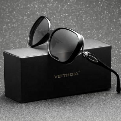 China Shatterproof Retro TR90 Sunglasses Polarized Ladies Shades Sunglasses Womem Luxury Eyewear VEITHDIA 7022 oculos for sale