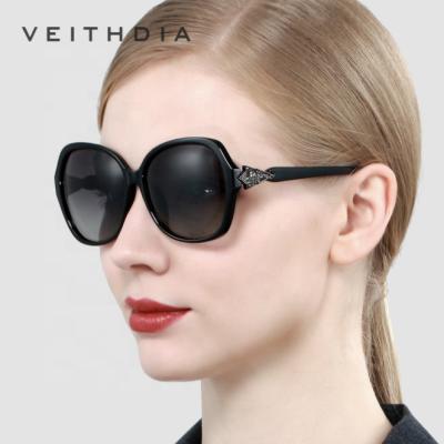 China 2021 VEITHDIA Shatterproof Sunglasses 3068 Fashion Polarized Gradient Lens Color Women Ladies Shatterproof Sunglasses for sale