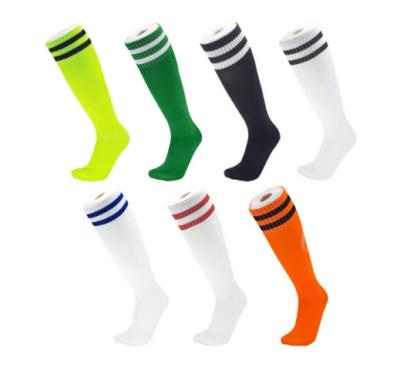 China Viable Kids Football Socks Boys Girls Polyester Team Socks Teens Children Football Long Tube Socks for sale