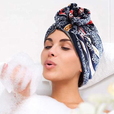 China Fashion Funny Shower Hats Women Turbans Cotton Ultra Soft Hot Sale Women And Girls Head Wrap for sale