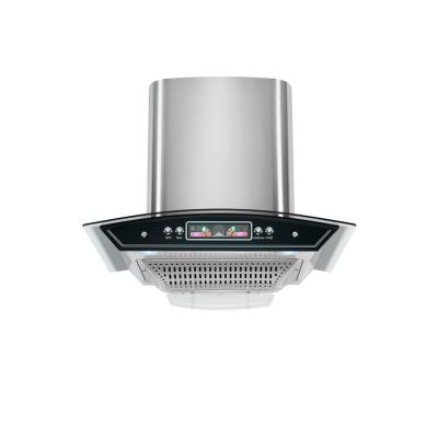 China Household Customized Boat Filter 180w 220v Range Hood Kitchen Aire Range Touch Control Wall Mounted Hood for sale