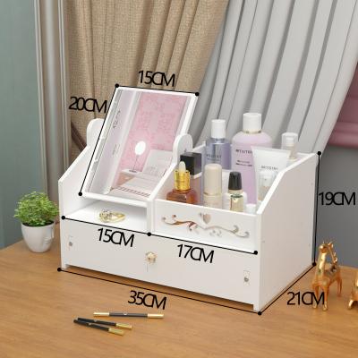 China Viable Popular Internet Celebrity ins Desk Organizer For Cosmetics Storage Box With Drawer for sale