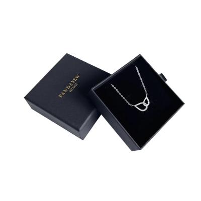 China Hot Sale Fashionable Luxury Black Pearl Earrings Mini Necklace Storage Portable Square Jewelry Box for sale