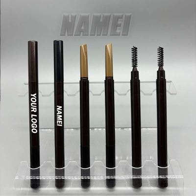 China Private Label Universal Eyebrow Pen Portable Brow Makeup Pen tube Double-ended Eyebrow Pencil Custom Eyebrow Pen Contain for sale