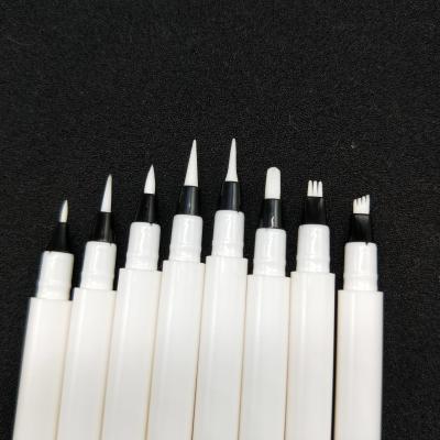 China Wholesale empty liquid eyebrow makeup twist pen pink eye brow tint pencil tube container packaging 4 fork tips for sale