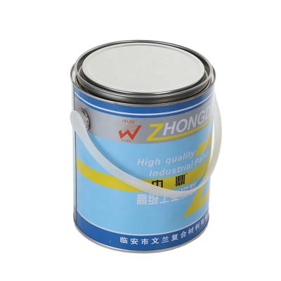 China Recycled Materials Top Sell Printed Empty Metal Tin Can Paint Containers For Paint Resin Epoxy Hardener for sale