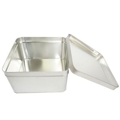 China Recycled Materials Open Mouth Round Mental Barrel Square 5L Rectangular Metal Tin Oil Box for sale