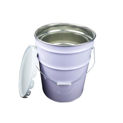 China Paint Buckets 20 Liters With Lid Tin Bucket With Handle Metal Bucket For Paint/Coating/Oil/Ink for sale