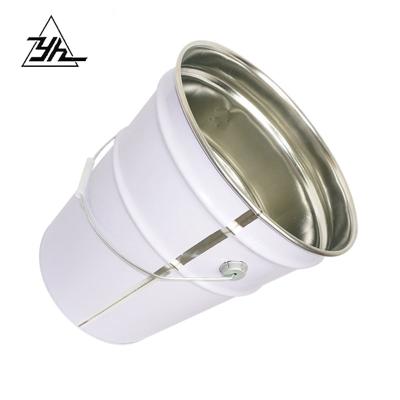 China Recycled Materials Metal Bucket Large 20 Liter Paint Pail Bucket Can For Paint Ink Oil And Other Chemical Use for sale