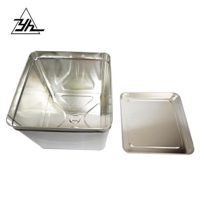 China Recycled materials tin bucket China factory supply tin box packaging 10 liter metal drum for sale