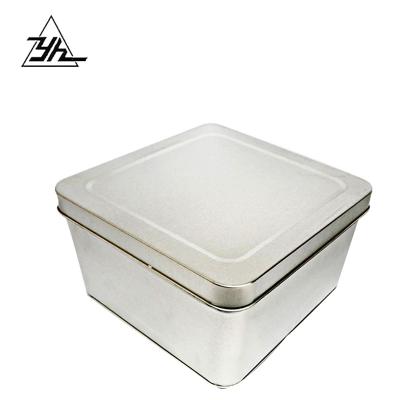 China Recycled Materials Packaging Tins For Butter Cookies Cookie Tin Boxes Rectangle Cookie Promotional Tin Box for sale