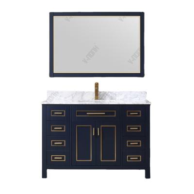 China Vietnam Modern Bathroom Vanity , Metal Trim Bathroom Vanity 2020 New Design Bath Vanity for sale