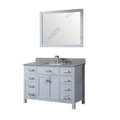 China Vietnam Modern 48inch Gray Soft Closing Bathroom Cabinet Selling Well Indonesia Modern Bathroom Vanity for sale