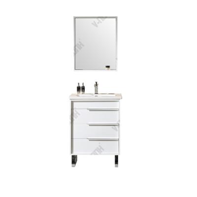 China Indonesia Vietnam 24inch Modern Bathroom Single Cheapest Ceramic Cabinet Sink Bathroom Vanity for sale