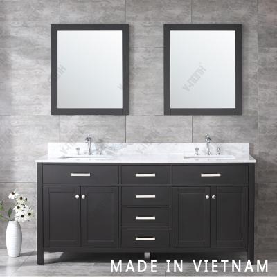 China 72 Inch Modern Large Size Bath Furniture Good Quality Solid Wood Vanity for sale