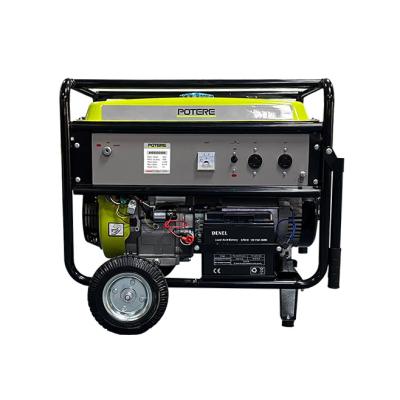 China Potere Voltage Regulator 6Kw 6.5Kw 220V 15/S 25L Dynamo Generator Price Plastic Automatic Genset Gasoline Generators for sale