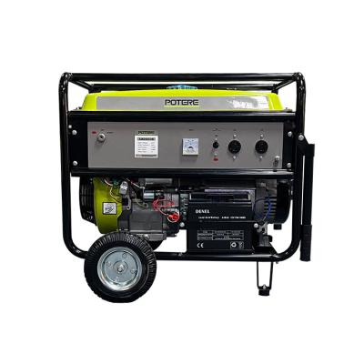 China Potere Plastic Automatic Voltage Regulator 7KW 8Kw 220V 16L /S 25L Dynamo Motor Power Generation Gasoline Generators for sale