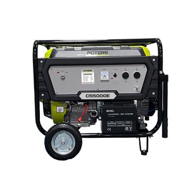 China KW 5.5Kw 220V 13L/S 25L Plastic Automatic Generator Gasoline Potere Generator Small Dynamo Generators For Sale for sale