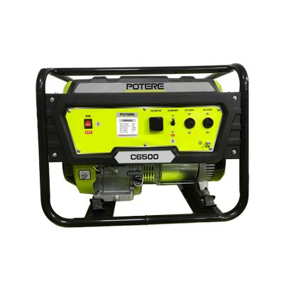 China Potere Plastic Automatic Voltage Regulator Small 6KW 6.5Kw 220V 15L /S 25L Generator Dynamo Generators For Sale for sale