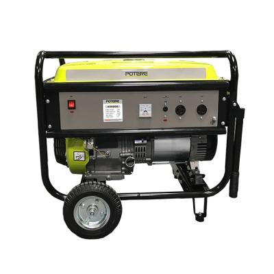 China Plastic Potere 4.7 Kw 5.5Kw 220V Gasoline Portable Generator Home Generators For Home With Prices for sale