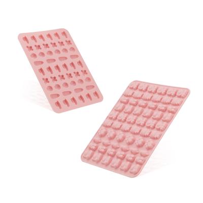 China Hot Selling Viable Hot Selling Cube Tray Cake Candy Jelly Mold Cartoon Mold DIY QQ Silicone Candy Mold for sale